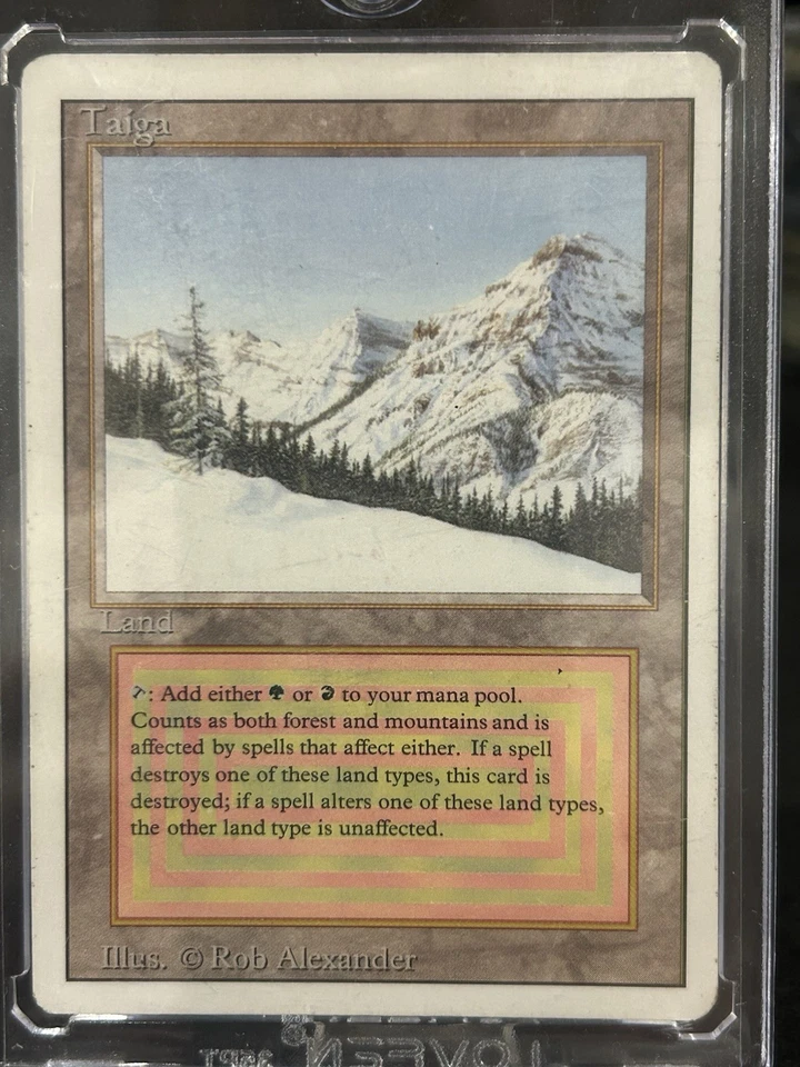 MTG Revised Dual Land Taiga LP Near Mint Vintage Magic The Gathering - Image 1 of 2