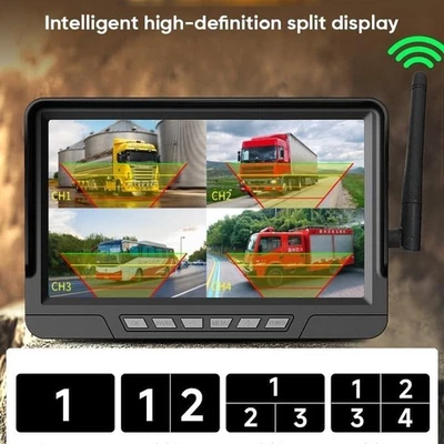 Solar Wireless Magnetic Backup Camera 1080P for Car Truck Rear View Reverse - Image 1 of 4