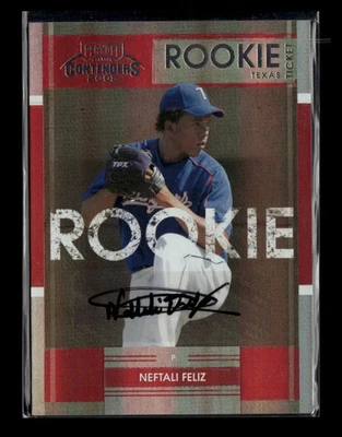 Neftali Feliz 2008 Playoff Prime Cuts Playoff Contenders Rookies #7 automático Foto 1 de 2