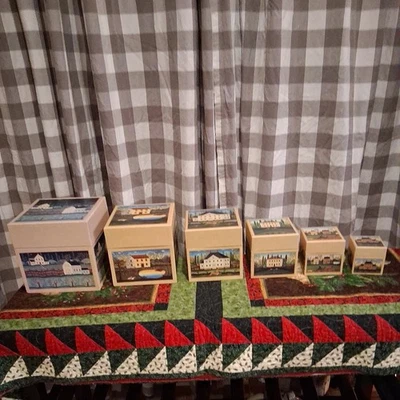 Bob’s Boxes Primitive  Peaceable Homestead Nesting Stackable Decor Storage - Image 1 of 4