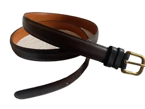 Vintage Coach Dark Brown Leather Belt Brass Buckle Made in USA! St# 6602 Size 40 - Picture 1 of 4