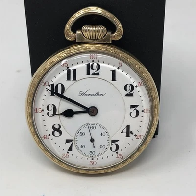 Reloj Bolsillo Hamilton 16s 21j Railroad 992 Mod 2 1921 10k RGP FUNCIONA LEER Foto 1 de 4