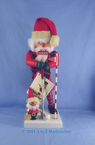 Vintage German Nutcracker Ulbricht Golfing Santa 15" NIB Old Stock - Picture 1 of 9