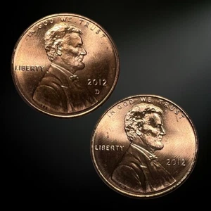 2012 P D  Lincoln Shield Cent (BU) Brilliant Uncirculated 2 Coin Set - Picture 1 of 2