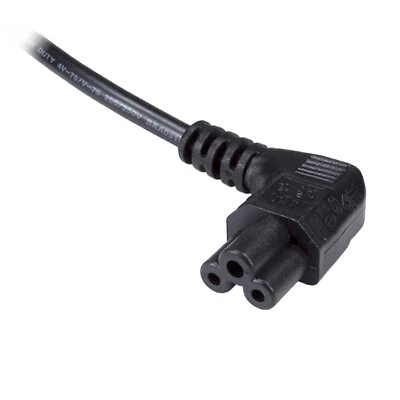 New! Right Angle C5 Power Cloverleaf Cable for LG TV 55LA7400 UK Lead -2m - Image 1 of 3