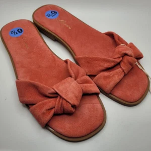 Sandali piatti Vero Cuoio in pelle cinturino a nodo nuovo taglia 6 1/2 scarpe NUOVE - Foto 1 di 8