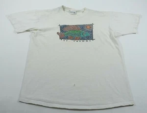 Vintage SDI St Thomas Fish Graphic T-Shirt Sz M 90s Made In USA - Picture 1 of 12