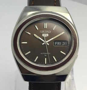 Seiko 5 Automatic 7009-524A Day/Date Brown Dial Vintage Men’s Watch BDR5RM6 - Picture 1 of 10