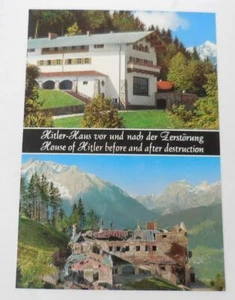 Casa Adolf Hitler postal vintage antes y después de la destrucción, recuerdo nazi - Imagen 1 de 4