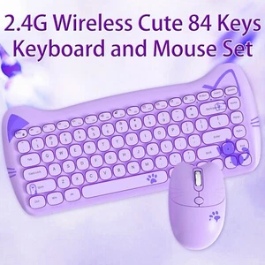 Teclado y mouse inalámbricos de 2,4 GHz 84 teclas DPI ajustable para Mac PC de escritorio - Imagen 1 de 22