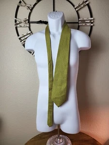 Vtg MCM Mel Coburn San Bernardino Men’s Necktie 55” Green/Gold Classic - Picture 1 of 5