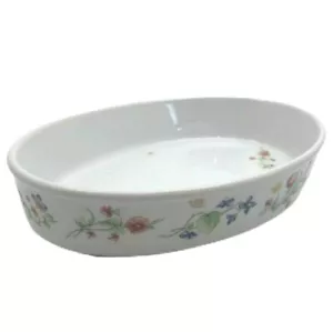 Cazuela de panadero ovalada BIA Cordon plato para hornear enrejado azul floral - Imagen 1 de 11