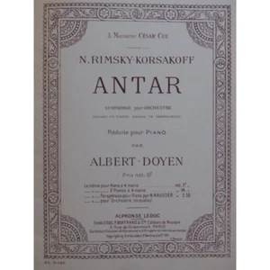 Rimsky-Korsakoff N. Antar Symphony Piano 1911 - Picture 1 of 5