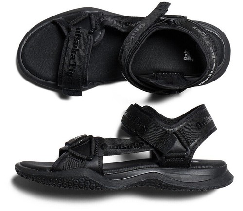 ASICS Sandali Onitsuka Tiger OHBORI CINTURINO neri x cinturino nero unisex US taglia 4 14 NUOVI