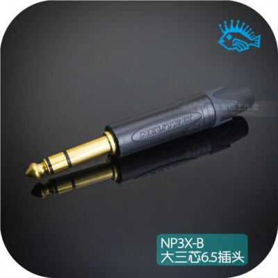 Swiss Neutrik NP3X-B grande tres núcleos 6,35 estéreo 6,5 micrófono micrófono enchufe Foto 1 de 4