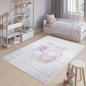 Tapis Enfant Moderne Lavable Imprimé Antidérapant Ours Chat Chambre Enfant - Photo 1/12
