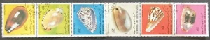 122. Djibouti 1982 strip/6 Used Stamps Sea shells - Picture 1 of 1