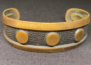 Vintage Glocke Handelsposten massiv Kupfer Armreif Armband - Bild 1 von 9