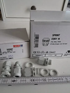 Neu 500stk. Wiska ESKV 16 Kabelverschraubungen M16 INKL. Gegenmutter EMUG 16 - Bild 1 von 3