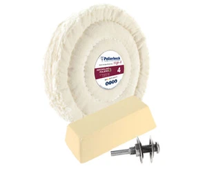 Juego de pulido de 3 piezas para bordes y superficies de plástico 150 mm, taladro - Imagen 1 de 1