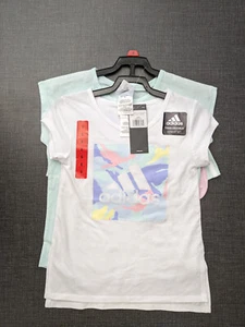 NWT Adidas Girls' 3-Piece Set White Mint 6 - Picture 1 of 3