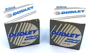 Dudley CFP 12Y Leather Fastpitch California Softball- 2 Softballs Open Box - Picture 1 of 3