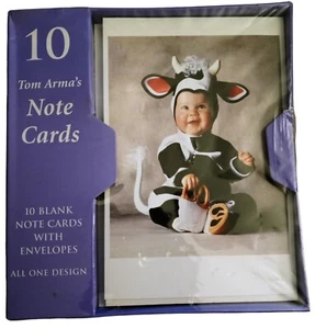 Vintage New in Box Tom Arma's Baby in Cow Costume Notecards & Envelopes NOS - Picture 1 of 2
