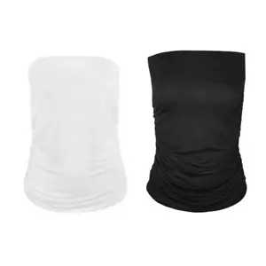 Damen Bandeau schlicht trägerlos ärmellos gerruchtet Auslegerröhre Top Größe 8-26 - Bild 1 von 3