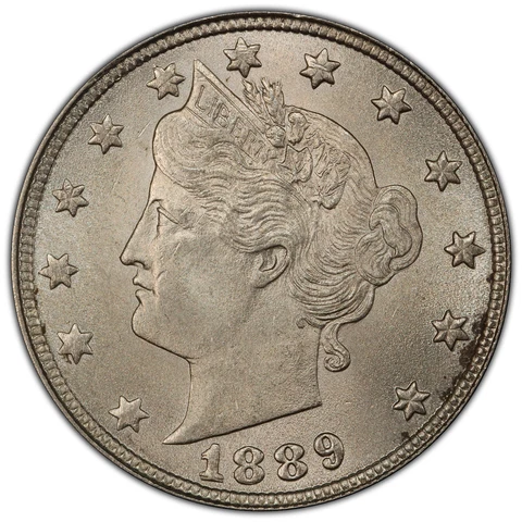 1889 5C MS64 PCGS RPD FS-301 Variety Repunched Date Registry True View Rare! Cover