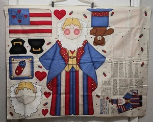 PANEL DE PUERTA DE TELA IMPRESA DAISY KINGDOM JOHNNY ROCKET TÍO SAM SIN CORTAR PATRIÓTICO - Imagen 1 de 5