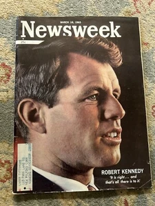 Revista Newsweek 18 de marzo 1963 Robert Kennedy cubierta insertos originales vintage - Imagen 1 de 8