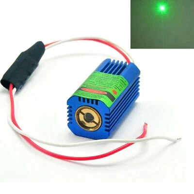 JOLOOYO 532nm 50mW Focus Dot Green Laser Diode Module Bright Spot 9-12V Case Heatsink