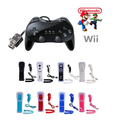 For Nintendo Wii /Wii U Wii Remote Nunchuck Controller Classic Pro Controller - Image 1 of 4