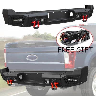 Rear Bumper W/ D-rings For 2017-2021 2022 Ford F250/F350/F450/F550 super duty - Image 1 of 4