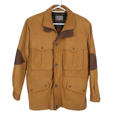 THE TERRITORY AHEAD Men's Jacket M Brown Leather Blanket Lined Chore Barn Ranch - Image 1 of 4