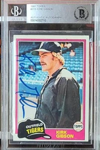 1981 TOPPS #315 SIGNED CARD KIRK GIBSON TIGERS ROOKIE BAS - Picture 1 of 1