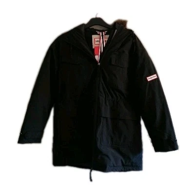 Hunter Women's Explorer Long Insulated Hooded Parker Black Size 18 New With Tags - Image 1 of 4