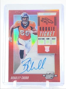 BRADLEY CHUBB 2018 CONTENDERS OPTIC ROOKIE TICKET RED RC AUTO /99 Q1739 - Picture 1 of 2