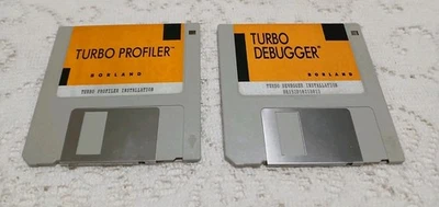 Borland Turbo Profiler Debugger DOS Vintage 3.5 Floppy Disk DISC LOT Vintage - Image 1 of 2