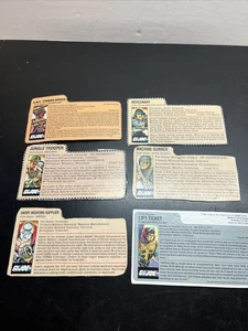 Vintage GI Joe Arah Peach File Card Lot 1980s W17 - Bild 1 von 7