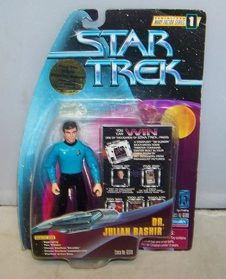 1997 PLAYMATES STAR TREK WARP FACTOR SERIES 1 DR JULIAN BASHIR 65110 MIP - Image 1 of 2