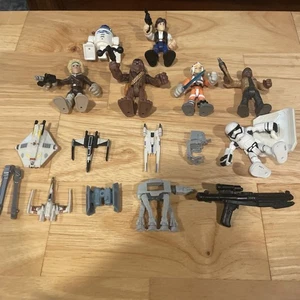 LOT OF 16~ HASBRO 2011 & 2015 PLAYSKOOL GALACTIC HEROES ~ STAR WARS MINI FIGURES - Picture 1 of 7