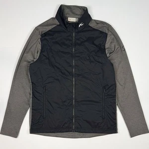 Chaqueta con Cremallera Completa Kjus Para Hombres Sebonack Club de Golf Gris Negro Jersey Concha Talla L - Imagen 1 de 10