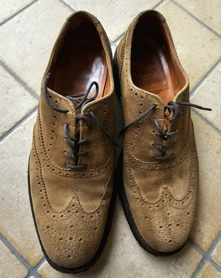 Tricker's 8.5 Suede Whisky Suola Para Ottime Condizioni  - Imagen 1 de 4