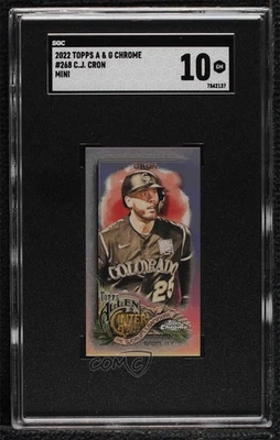 2022 Topps Allen & Ginter Chrome Mini CJ Cron #268 SGC 10 GEM - Image 1 of 2
