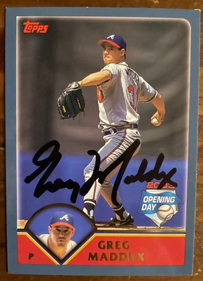 Greg Maddux Signed Autograph Signature Topps Gold Collectible Baseball Card - Image 1 of 2