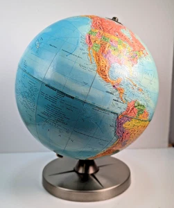 Vintage 1940s–50s Replogle 12" Standard World Globe – Metal Base – USSR Era - Picture 1 of 8