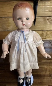 19” EFFANBEE PATSY ANN Doll Composition Original Dress Shoes 30s Eyes Open Close - Picture 1 of 21