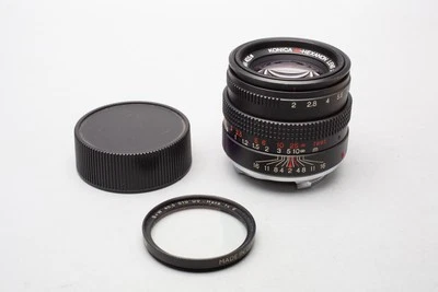 Lente de enfoque manual Konica M Hexanon 50 mm f2 T* negra para montaje Leica M Foto 1 de 4