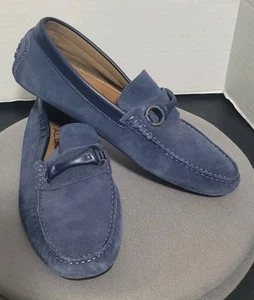 ALDO Blau Wildleder Fahr Halbschuhe Herren 10 Ziernähte Gummisohle - Bild 1 von 13